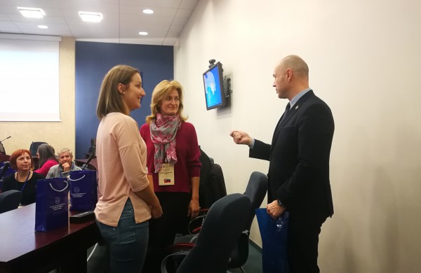 Šiltai sutikti Erasmus+ programos projekto „Take the e+train“  dalyviai 