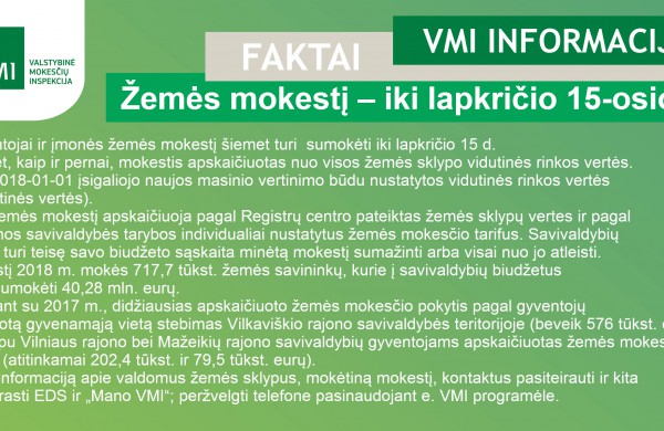 Žemės mokestį lėmė tarifai, naujos žemių vertės bei pritaikytos lengvatos 