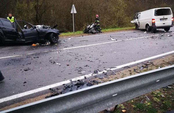 Didelė avarija kelyje Jonava - Rukla
