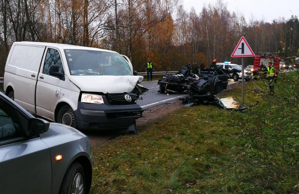 Didelė avarija kelyje Jonava - Rukla