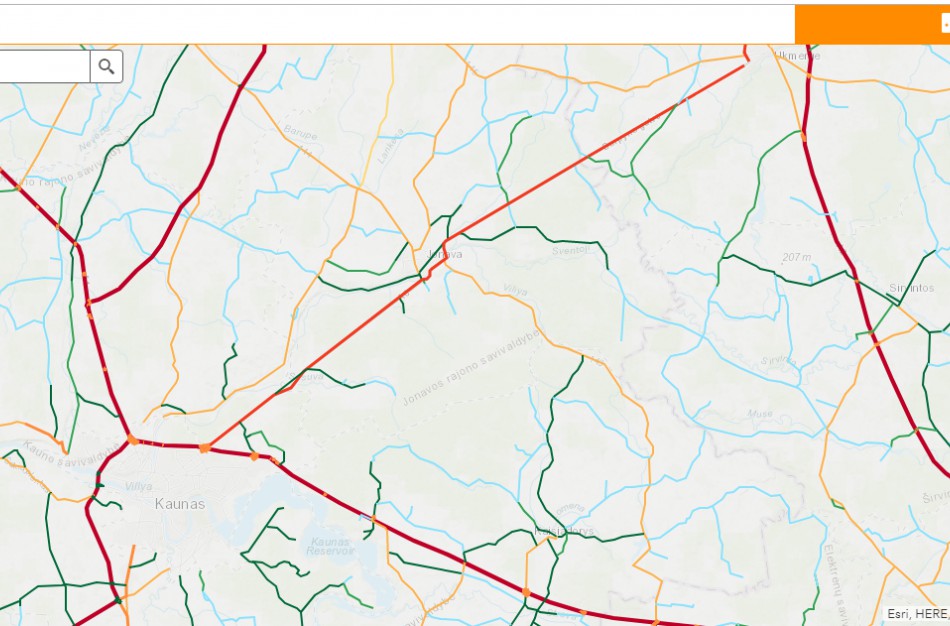 Kelių priežiūrą galite pasitikrinti interaktyviame žemėlapyje