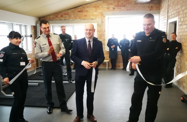 Jonavos policijos komisariate atidaryta nauja sporto ir laisvalaikio erdvė