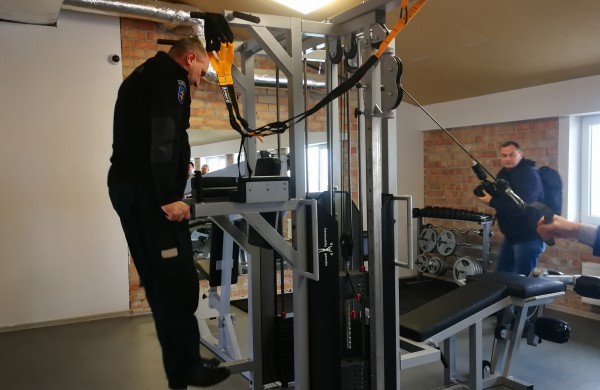 Jonavos policijos komisariate atidaryta nauja sporto ir laisvalaikio erdvė