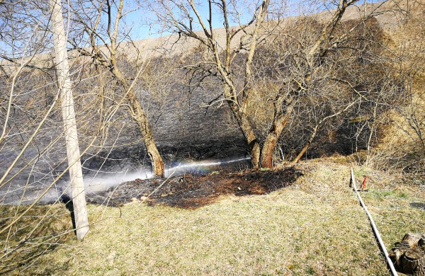 Geležinkelio kalno papėdėje išdegė apie 5 ha žemės