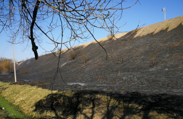 Geležinkelio kalno papėdėje išdegė apie 5 ha žemės