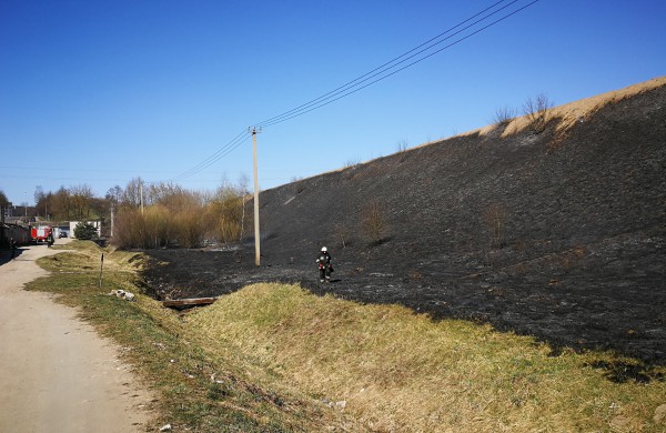 Geležinkelio kalno papėdėje išdegė apie 5 ha žemės
