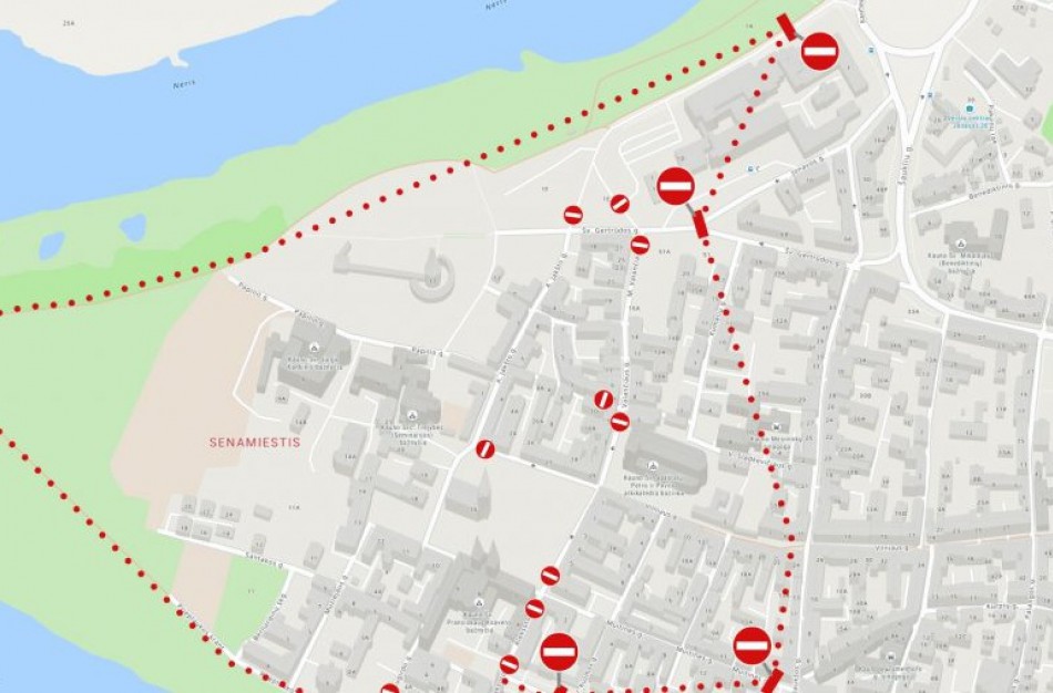Per Kauno miesto gimtadienį – eismo ribojimai senamiestyje