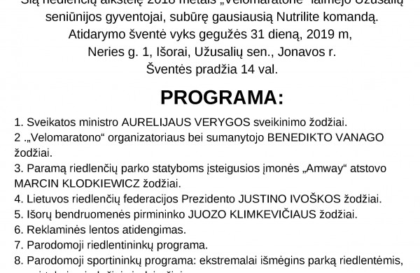Užusaliečiai kviečia pasidžiaugti kartu – atidaroma nauja aikštelė riedlenčių parkui 