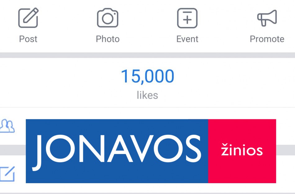 Dėkojame Jums! Mūsų Facebook– jau 15 tūkstančių
