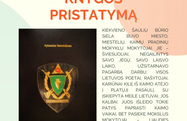 Kviečia į knygos pristatymą