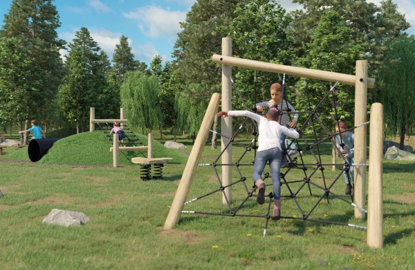 Prasideda naujos vaikų žaidimų aikštelės įrengimo darbai