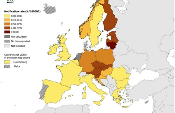 Lietuvoje sergamumas erkiniu encefalitu išlieka didžiausias Europoje