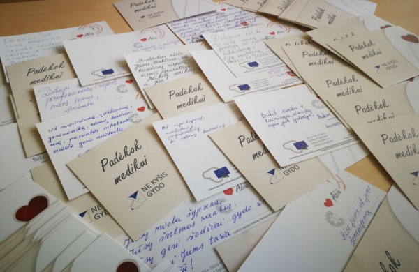 Jonavos medikams – 87 padėkos atvirukai