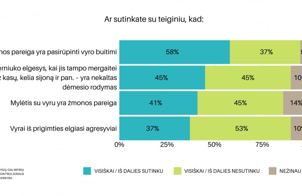 Visuomenės apklausa: iškreipti lūkesčiai moterims gali paskatinti smurtą 