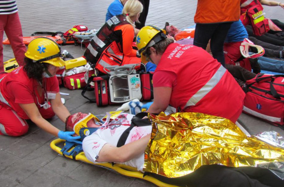 Greitosios pagalbos medikai mokėsi gelbėti ir sudužusio lėktuvo keleivius