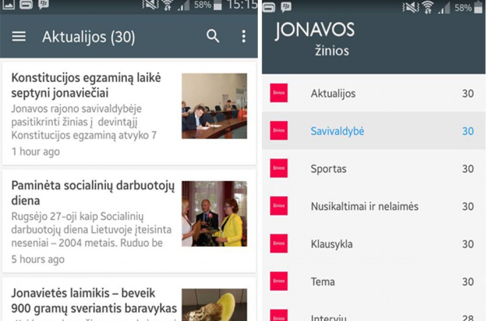 “Jonavos žinių” programėlė – “Android” vartotojams