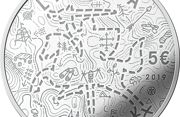 Naujoje sidabro monetoje – iš skautiško žemėlapio elementų sudėliotas Vytis