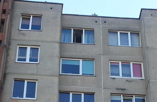 Jonavoje pro devintojo aukšto langą iškrito moteris