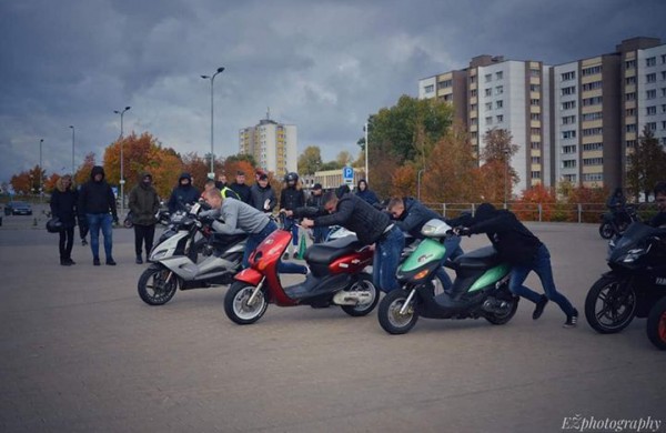 Motorolerių sezono uždarymas Jonavoje