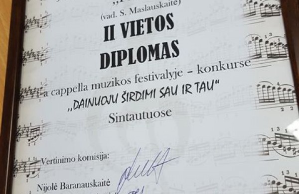 "Presto" sėkmė festivalyje – konkurse ,,Dainuoju širdimi sau ir tau“