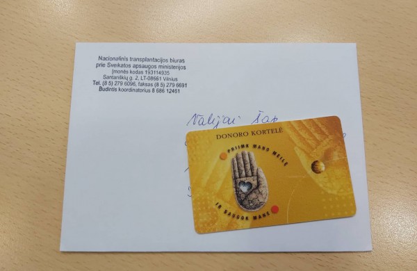 Organų donorystė – stebuklas: mirtis gali dovanoti gyvenimą