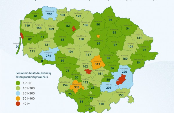 Savivaldybės turi 13,2 mln. Eur socialiniams būstams, bet eilėje laukia 10,5 tūkst. šeimų ir asmenų