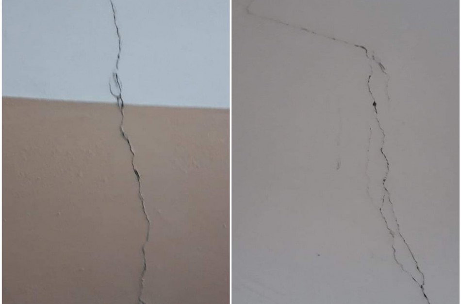 Skaitytoja: laiptinės sienos skyla, tačiau nieko nedaroma ir laukiama kol namas sugrius? 
