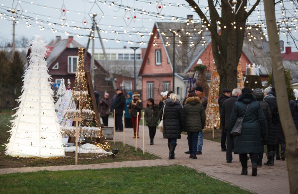 Jonavoje atidarytas unikalus Kalėdinių eglučių miestelis