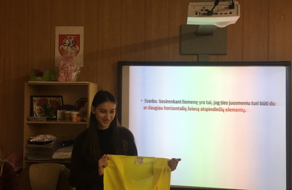 Saugaus eismo pamokėlės Justino Vareikio progimnazijoje 