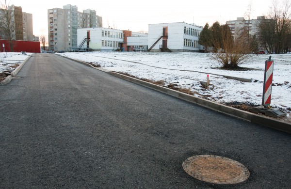 Chemikų gatvės jungtyje paklotas pirmasis asfalto sluoksnis