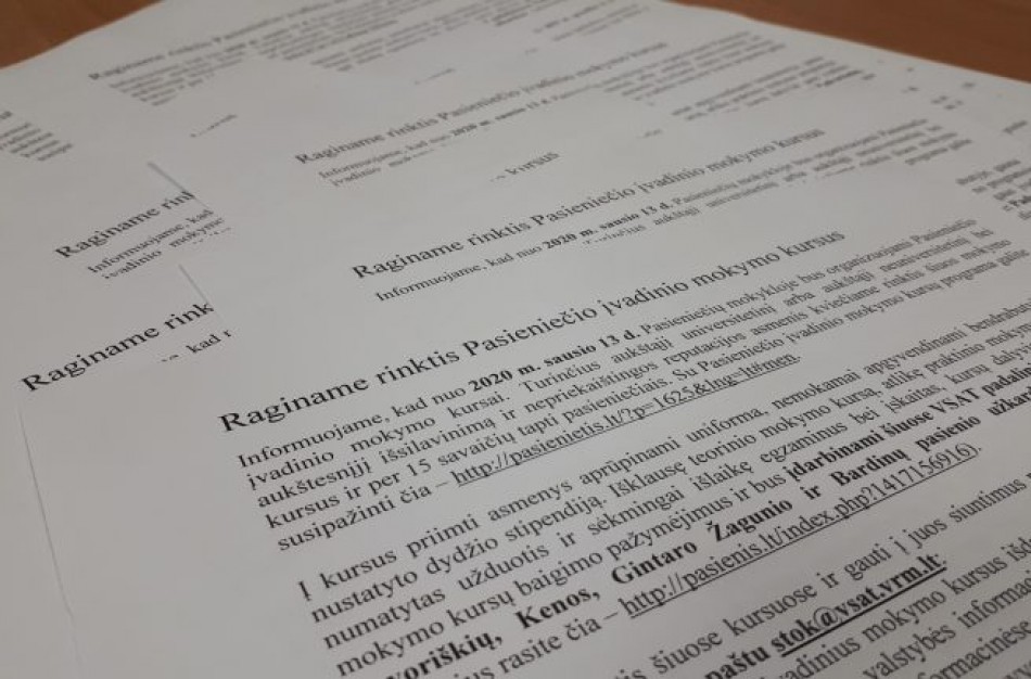 VSAT kviečia rinktis įvadinio mokymo kursus pasieniečių mokykloje