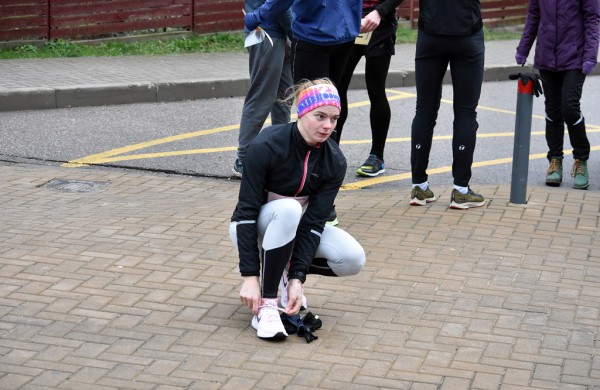 Tradiciniame žiemos bėgime apie septynias dešimtis entuziastų