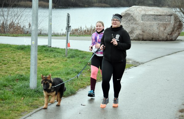 Tradiciniame žiemos bėgime apie septynias dešimtis entuziastų