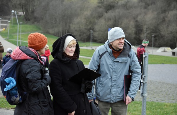 Tradiciniame žiemos bėgime apie septynias dešimtis entuziastų