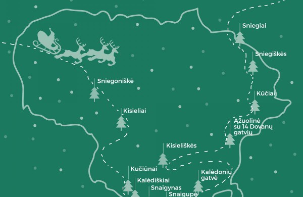 Kalėdinis kelionės maršrutas: Kūčių į Kisieliškius,dovanų į Ąžuolinę, sniego link Veisiejų