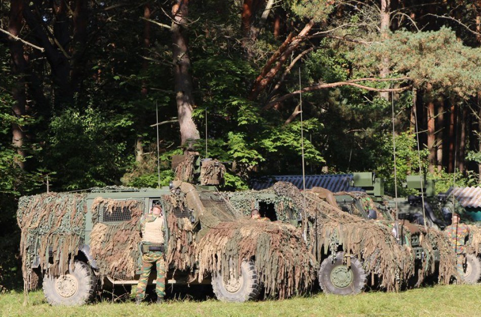 Jonavos rajone treniruosis Lietuvos, Belgijos, Liuksemburgo ir JAV kariai