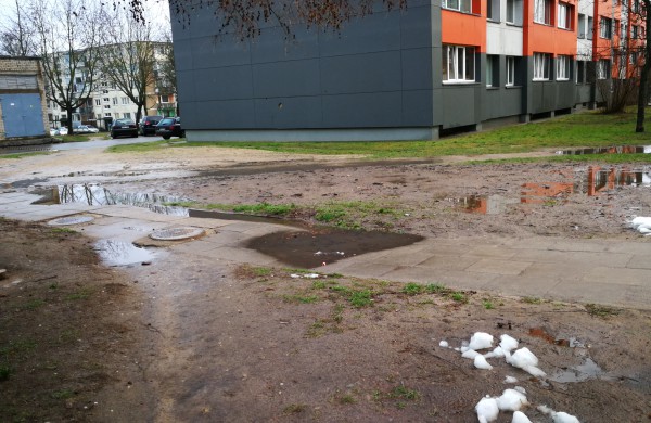 Gyventojas: po atliktų darbų ryškėja padaryta žala - skęsta pėsčiųjų takai