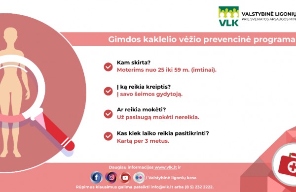 Vasario 4-oji – Pasaulinė kovos su vėžiu diena. Prevenciškai ir nemokamai pasitikrinkite sveikatą! 