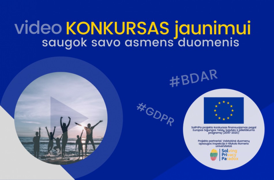 Trumpų filmų konkursas jaunimui „Saugok savo asmens duomenis“ 