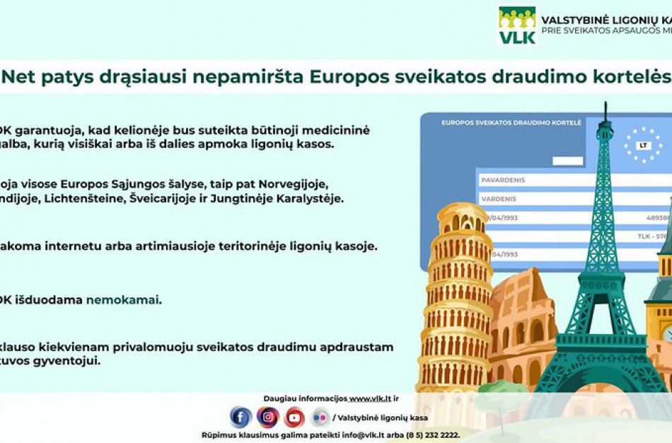 VLK: Lietuvos gyventojai tikrai nudžiugs – sveikatos kortelę nuo šiol paštu siųs nemokamai
