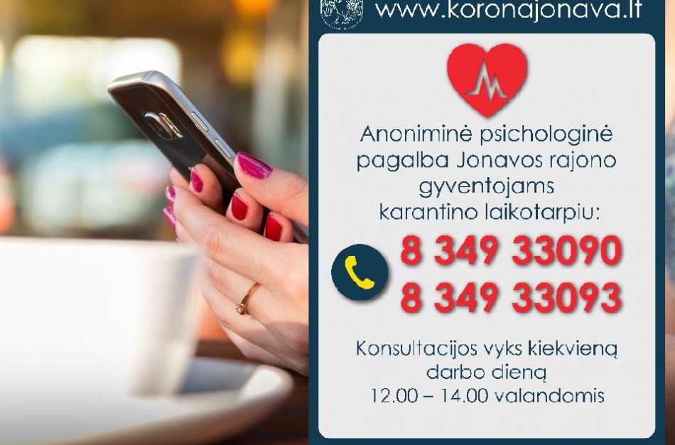 Psichologinė pagalba Jonavos miesto ir rajono gyventojams