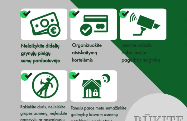 Policija pateikia nusikalstamumo grėsmių vertinimą ir patarimus žmonėms