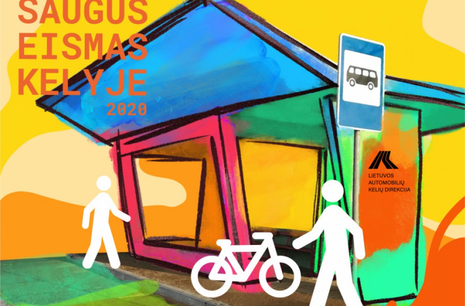 Konkurso saugaus eismo tema nugalėtojų darbais išpiešti paviljonai primins apie tinkamą elgesį kelyje