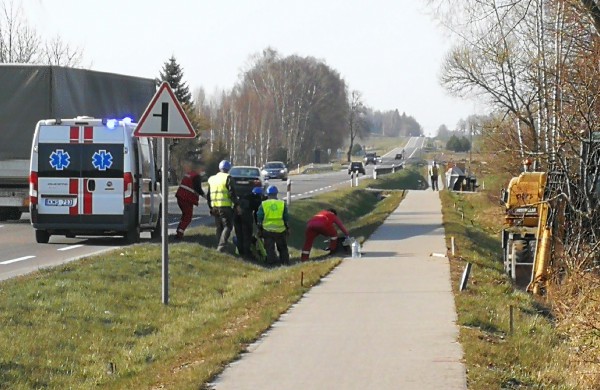 Darbų metu stipriai nukentėjo darbininkas