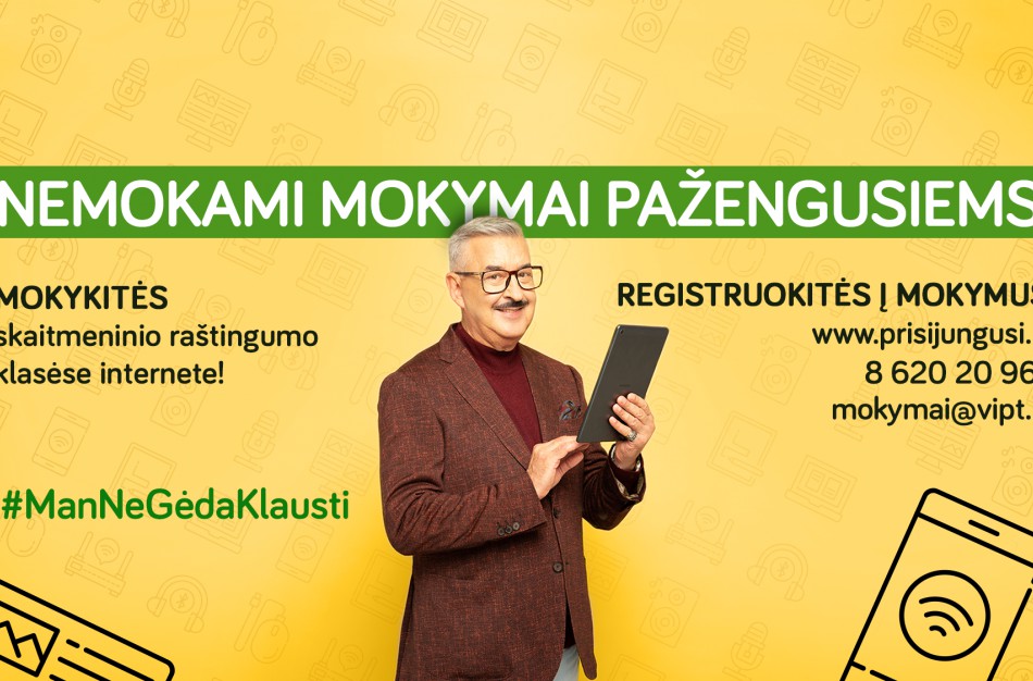 Projektas Prisijungusi Lietuva subūrė 100 lektorių komandą nemokamiems gyventojų mokymams internetu