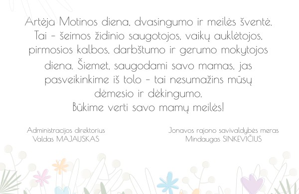 Pasveikinkime Mamas!  