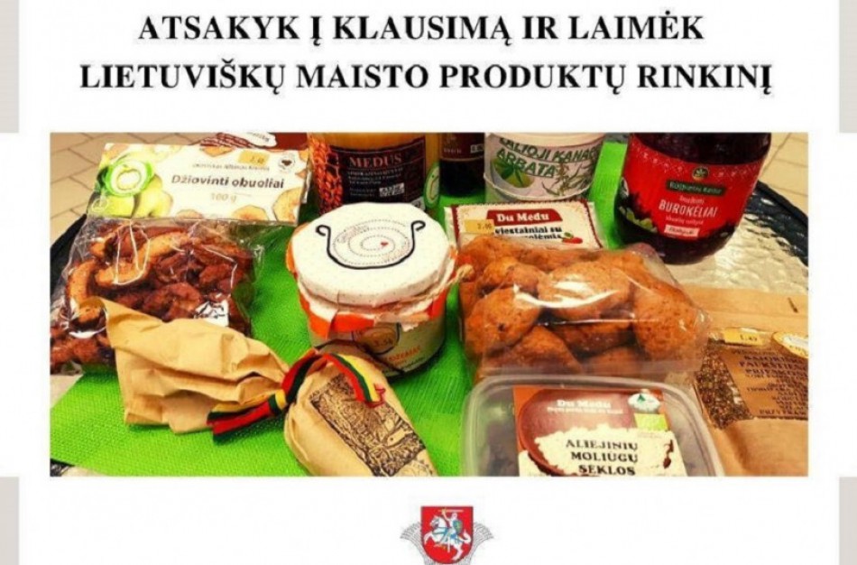 Atsakyk į klausimą – laimėk lietuviškų maisto produktų rinkinį