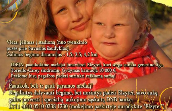 Bėgimas „Man rūpi“ – padėkime Elzei