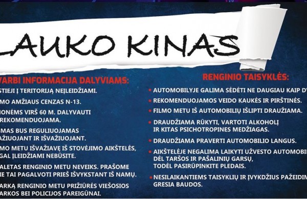 Trečiadienio vakarą vyks trečiasis Drive – in kino teatro seansas