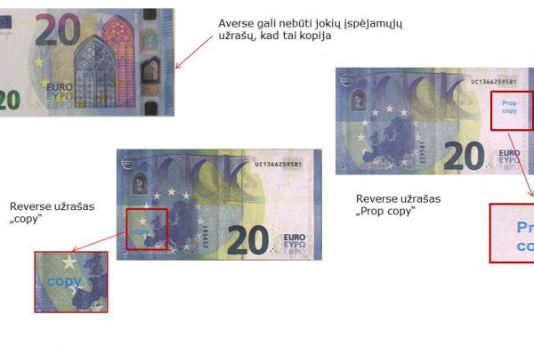 Lietuvos bankas: padaugėjo akivaizdžiai padirbtų eurų banknotų